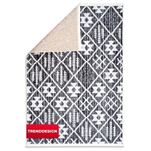 Produktansicht des heySimeon Teppichs in der Farbe Nepal mit klassischem Muster in Grau-Beige