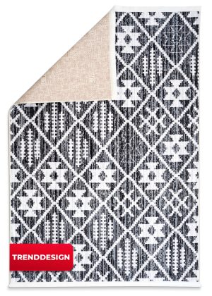Produktansicht des heySimeon Teppichs in der Farbe Nepal mit klassischem Muster in Grau-Beige