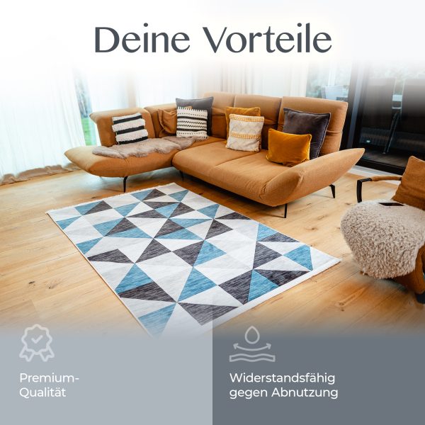 Raumansicht mit Icons für Qualität und Formbeständigkeit