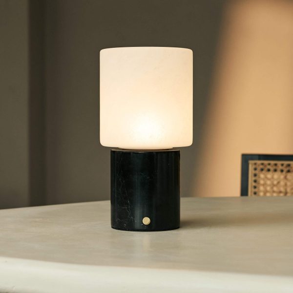 Cuyp Black / Nero Marquina - Marmor wiederaufladbare Tischlampe - Schnurlos, USB -wiederaufladbar und bis zu 120 Laufzeit – Bild 2