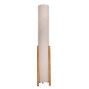Tischleuchte "MATILDA" klassische Tischlampe mit natürlicher Ausstrahlung durch Holz und Stoffschirm, E27 Fassung, 110 cm hoch