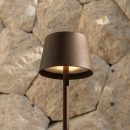 Vondel Mokka Brown wiederaufladbar und schnurloses Lampe perfekt für die Hotellerie - drahtlos wiederaufladbar über Ladestation