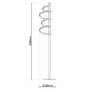 LED-Stehleuchte "BELLEZA", moderne Stehlampe aus Metall und Kunststoff in Schwarz, Gold und Weiß, mit fest verbauten LEDs, 140 hoch, Beleuchtung für Wohnzimmer, Esszimmer, Schlafzimmer oder Büro.