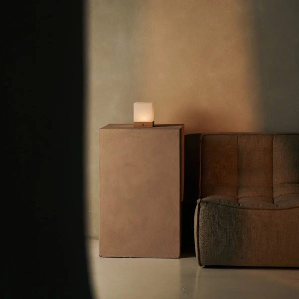 Yce hellbraune schnurlose Holzlampe mit gefrorenem Glas-wiederaufladbar, dimmbar, 100-Stunden-Batterie – Bild 14