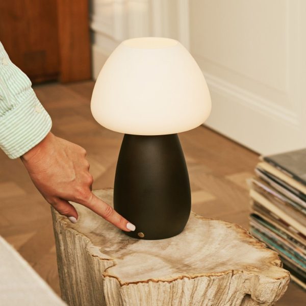 Bären Sie dunkelbraune stilvolle wiederaufladbare Lampe-schnurlos, dimmbar, umweltfreundliches Design – Bild 2