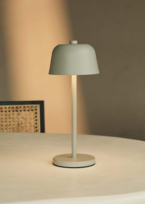 Anton Shadow Grey wiederaufladbare Tischlampe | Stilvolle und schnurlose Beleuchtung