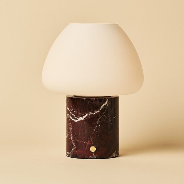 Ostade Red / Rosso Levanto - Einzigartige Marmorlampe mit 3 hellen Farben und Dimmfunktion – Bild 3