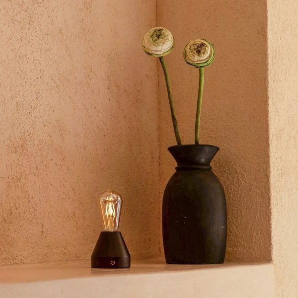 Zavi Dunkelbraune wiederaufladbare LED-Tischlampe – kabellos, dimmbar, 80-Stunden-Akku – Bild 7