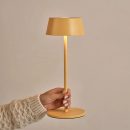 Hugo Amber Yellow Wiederaufladbare Tischlampe aus Eisen – dimmbar, stilvoll und kabellos