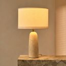 Charlotte Marmorlampe mit Baumwollschirm – Elegante Beleuchtung für Ihr Zuhause