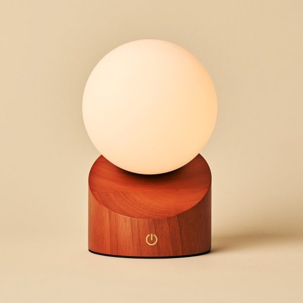 Morris Chestnut Brown Stylish wiederaufladbare Lampe-schnurlos, dimmbar, umweltfreundliches Design