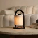 River Dunkelbraune kabellose Holzlampe – wiederaufladbar und dimmbar