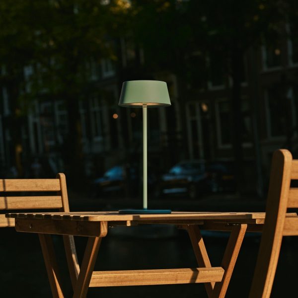 Hugo Amsterdams blaue wiederaufladbare Tischlampe aus Eisen – dimmbar, stilvoll und kabellos – Bild 12