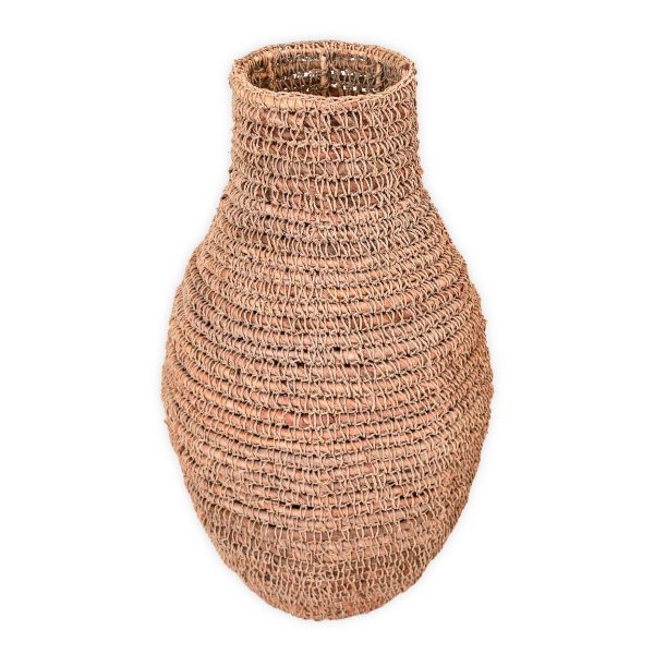 Gewebte Boho-Vase SAKRA aus Bananenfaser und Bast – Bild 6