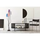 Textilstehleuchte 4-flammig "BOHO" bunt, Stehlampe mit bunten Schirmen, mit E14-Fassung, für Esszimmer, Wohnzimmer, Diele oder Büro, 140 cm hoch