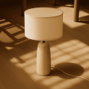 Charlotte Marmorlampe mit Baumwollschirm – Elegante Beleuchtung für Ihr Zuhause