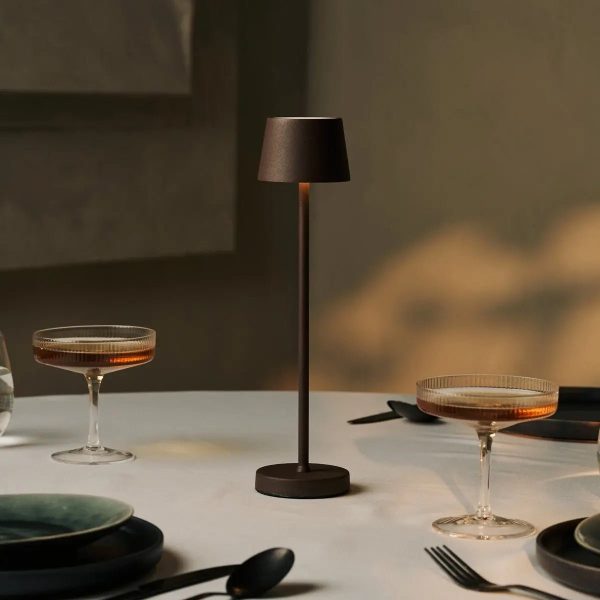 Vondel Mokka Brown wiederaufladbar und schnurloses Lampe perfekt für die Hotellerie - drahtlos wiederaufladbar über Ladestation – Bild 16
