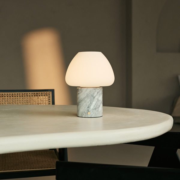 Ostade White / Bianco Statuarietto - Einzigartige Marmorlampe mit 3 hellen Farben und Dimmfunktion – Bild 2
