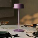 Hugo Violet Lila wiederaufladbarer Tischlampe - stilvoller, dimmbarer Lampe und schnurlos