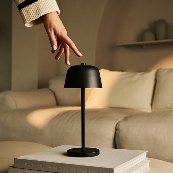 Anton Black wiederaufladbare Tischlampe | Stilvolle und kabellose Beleuchtung – Bild 4
