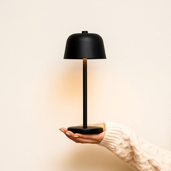 Anton Black wiederaufladbare Tischlampe | Stilvolle und kabellose Beleuchtung – Bild 2