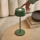 Hugo Sage Green Wiederaufladbare Tischlampe – Stilvoll, dimmbar und kabellos