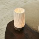 Luna Marmor wiederaufladbare Tischlampe in 3D-gedrucktem Porzellan-schnurlos, dimmbar und bis zu 100 Stunden Licht