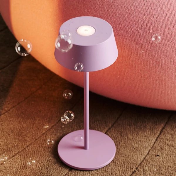 Hugo Violet Lila wiederaufladbarer Tischlampe - stilvoller, dimmbarer Lampe und schnurlos – Bild 7