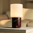 Cuyp Red / Rosso Levanto - Marmor wiederaufladbare Tischlampe - Schnurlos, USB -wiederaufladbar und bis zu 100 Stunden Laufzeit
