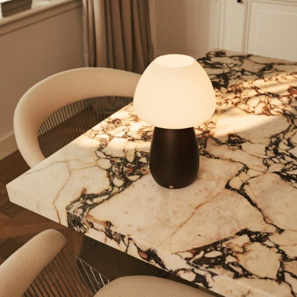 Bären Sie dunkelbraune stilvolle wiederaufladbare Lampe-schnurlos, dimmbar, umweltfreundliches Design – Bild 6