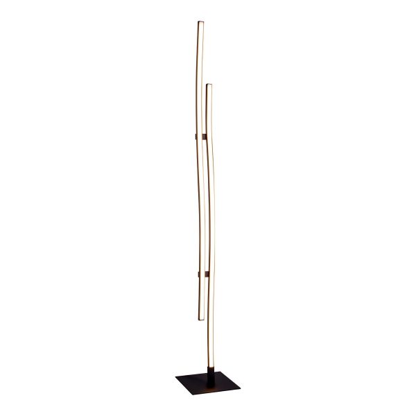 LED Stehleuchte "ONDA" h: 130cm, Stehleuchte, Metall und Kunststoff in Schwarz, integrierte LED, Beleuchtung für Wohnzimmer, Esszimmer oder Büro – Bild 3