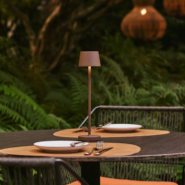 Vondel Mokka Brown wiederaufladbar und schnurloses Lampe perfekt für die Hotellerie - drahtlos wiederaufladbar über Ladestation – Bild 5