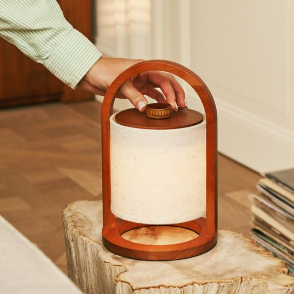 Flusskastanie Holz wiederaufladbare Lampe - dimmbares und schnurloses Licht – Bild 9