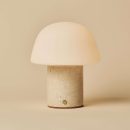 Maes Beige / Travertino Classico - Elegante Travertin -wiederaufladbare Tischlampe, bis zu 120 Stunden Beleuchtung, stilvoll und funktional