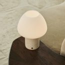 Ostade Beige / Travertino Classico - Einzigartige Travertin -wiederaufladbare Tischlampe mit 3 hellen Farben und Dimmfunktion