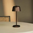 Anton Espresso Brown wiederaufladbare Tischlampe | Stilvolle und schnurlose Beleuchtung