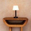 Zoë schwarze wiederaufladbare Tischlampe aus Holz | Dimmbar und tragbar | 80 Stunden Akkulaufzeit