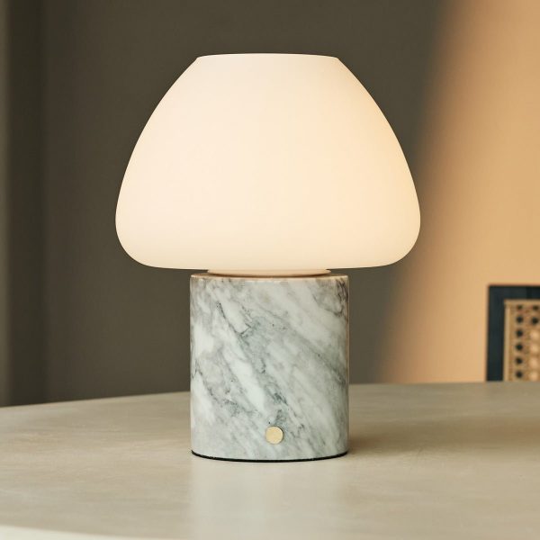 Ostade White / Bianco Statuarietto - Einzigartige Marmorlampe mit 3 hellen Farben und Dimmfunktion – Bild 4