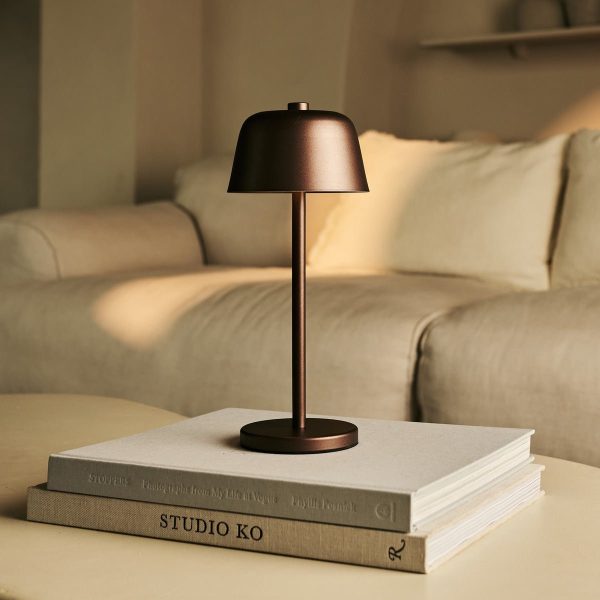 Anton Espresso Brown wiederaufladbare Tischlampe | Stilvolle und schnurlose Beleuchtung – Bild 3