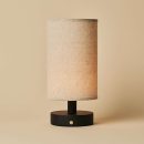 Ben Black Holztischlampe-wiederaufladbar, dimmbar, USB-C-Antrieb