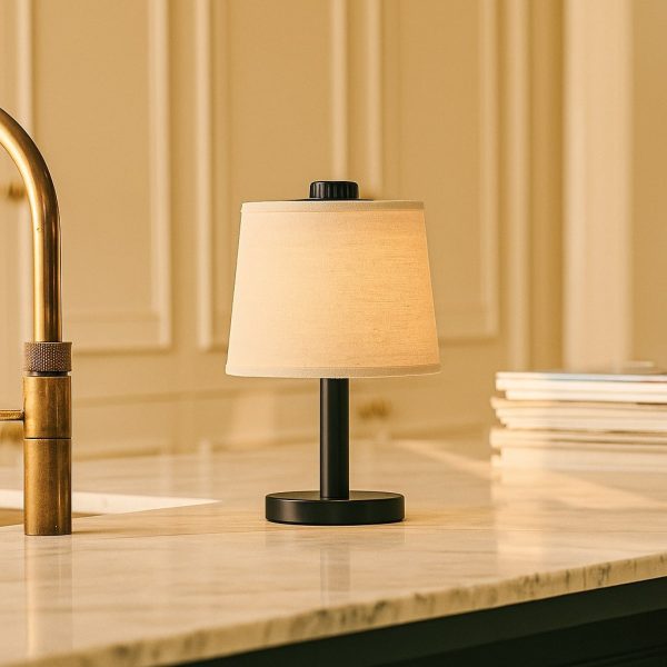 Rover Schwarze Holzlampe - wiederaufladbar, schnurlos und dimmbarer Schatten – Bild 11