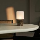 Cuyp Brown / Emperador Dark - Marmor wiederaufladbarer Tischlampe - Schnurlos, USB -wiederaufladbar und bis zu 100 Stunden Laufzeit
