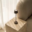 Vondel Mokka Brown wiederaufladbar und schnurloses Lampe perfekt für die Hotellerie - drahtlos wiederaufladbar über Ladestation