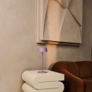 Hugo Violet Lila wiederaufladbarer Tischlampe - stilvoller, dimmbarer Lampe und schnurlos