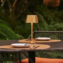 Ava Gold wiederaufladbare Tischlampe | Kabellos, dimmbar und stilvoll