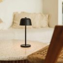 Anton Black wiederaufladbare Tischlampe | Stilvolle und kabellose Beleuchtung