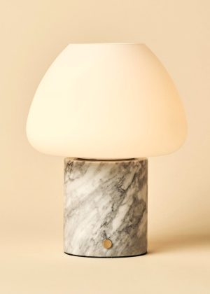 Ostade White / Bianco Statuarietto - Einzigartige Marmorlampe mit 3 hellen Farben und Dimmfunktion