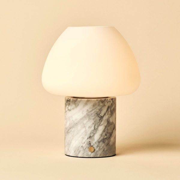 Ostade White / Bianco Statuarietto - Einzigartige Marmorlampe mit 3 hellen Farben und Dimmfunktion