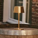 Ava Gold wiederaufladbare Tischlampe | Kabellos, dimmbar und stilvoll