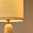 Charlotte Marmorlampe mit Baumwollschirm – Elegante Beleuchtung für Ihr Zuhause